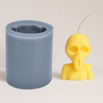 Silicone Skull Candle Mold 3D Skull Head Mold with Rubber Rings for Home Cake Decoration V1294-YM0523-3115210213611