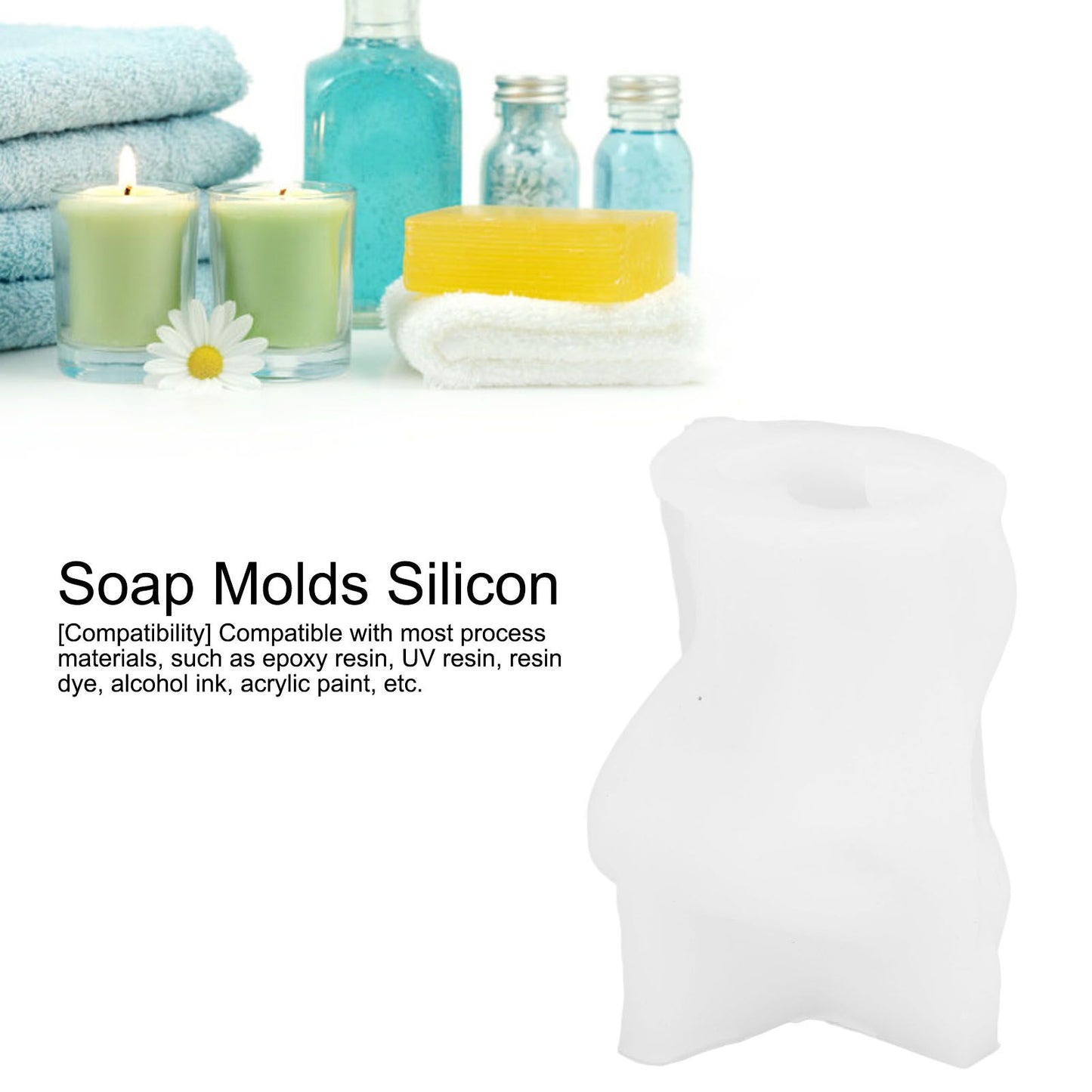 Silicone Molds Personalized Crafts Flexibility Multi Material Compatibility Silicone Fondant Mold V1294-YM0523-3115210214011