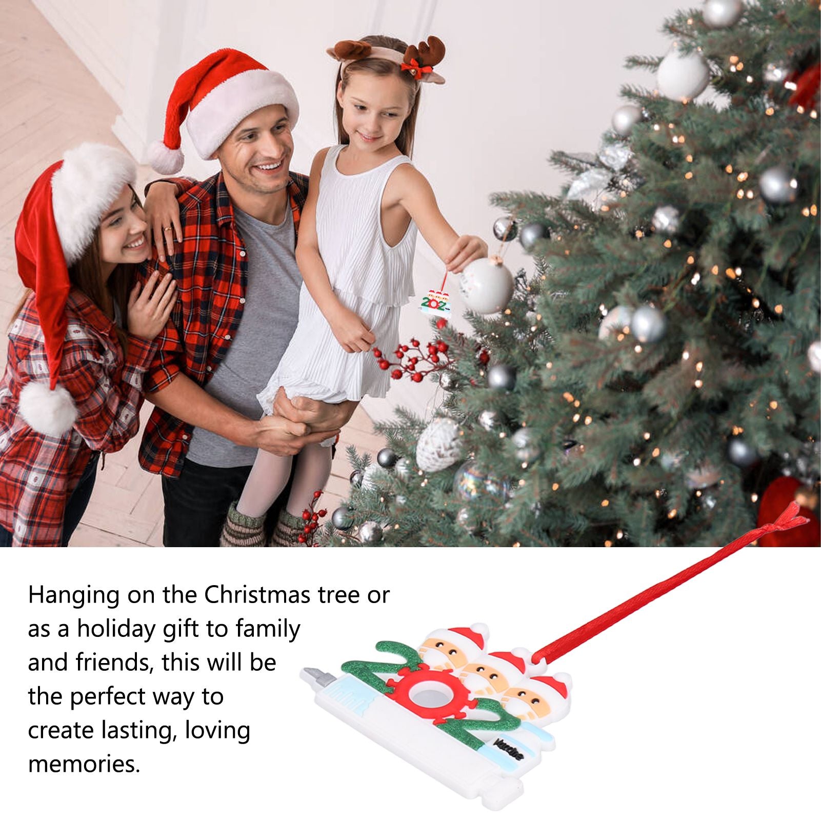 3PCS Personalized Christmas Ornament 2021 Snowman Series Family Members Name Christmas Tree Decorating V1294-YM0523-3115210215911