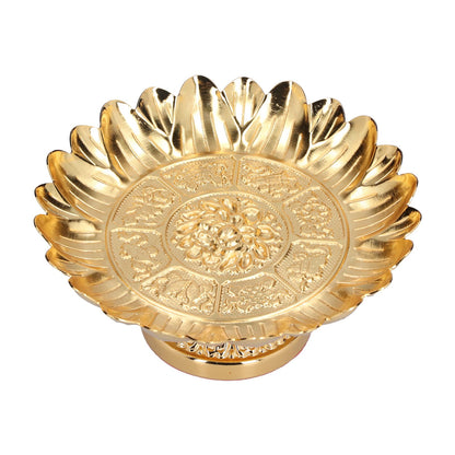 Fruit Tray Retro Style Flat Glossy Durable Alloy Decorative Plate for Temples Sacrifices Home Decoration V1294-YM0523-3115210216511