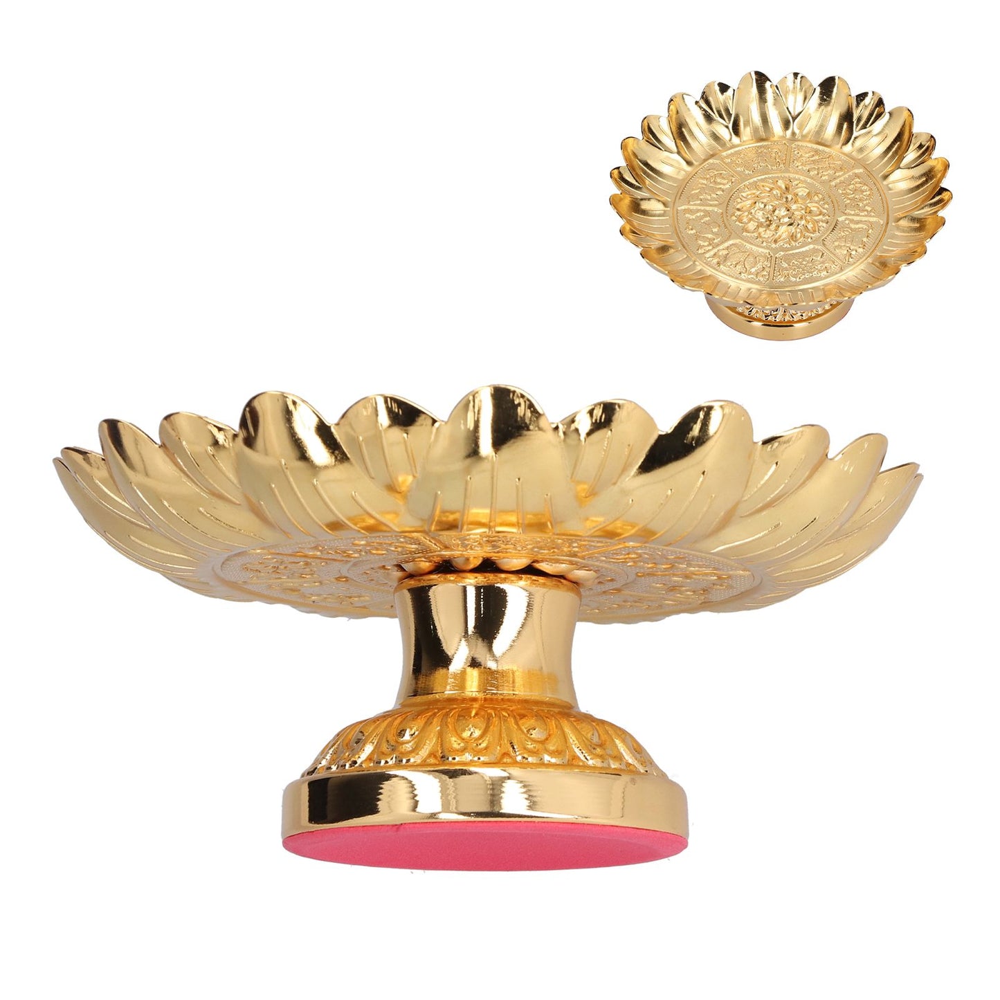 Fruit Tray Retro Style Flat Glossy Durable Alloy Decorative Plate for Temples Sacrifices Home Decoration V1294-YM0523-3115210216511