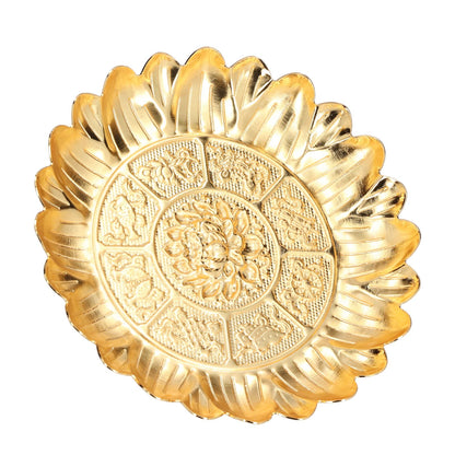 Fruit Tray Retro Style Flat Glossy Durable Alloy Decorative Plate for Temples Sacrifices Home Decoration V1294-YM0523-3115210216511