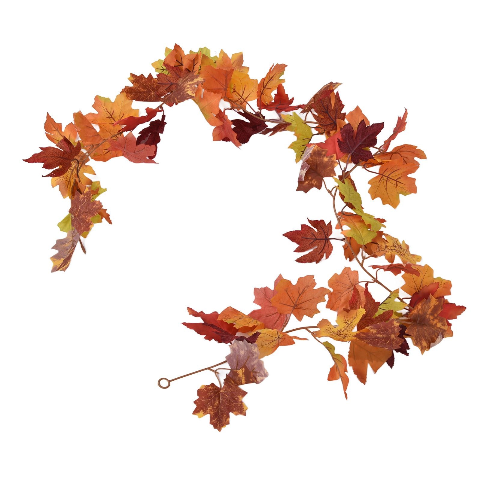 Decorative Artificial Maple Garland Fall Leaf Garland Decoration Thanksgiving Halloween Fake Maple VineTwo V1294-YM0523-3115210217312
