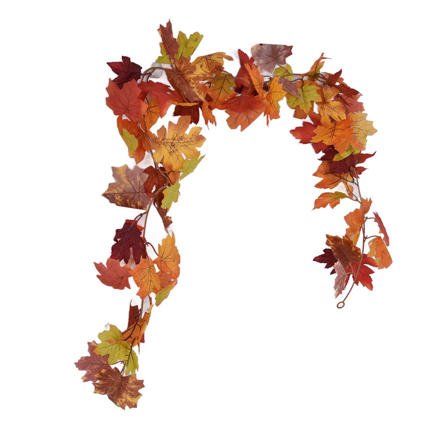 Decorative Artificial Maple Garland Fall Leaf Garland Decoration Thanksgiving Halloween Fake Maple VineTwo V1294-YM0523-3115210217312