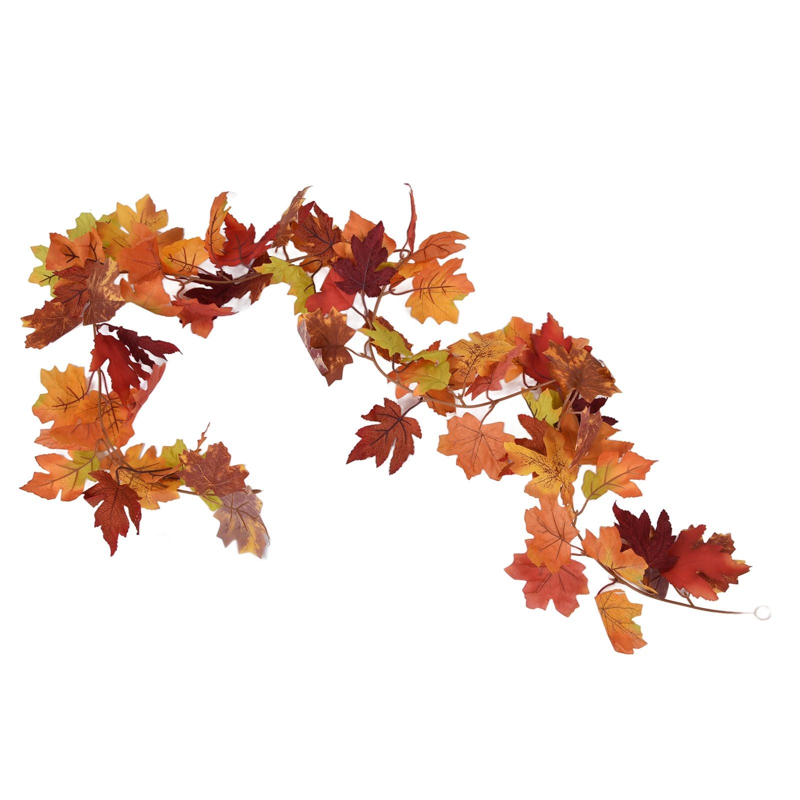 Decorative Artificial Maple Garland Fall Leaf Garland Decoration Thanksgiving Halloween Fake Maple VineTwo V1294-YM0523-3115210217312