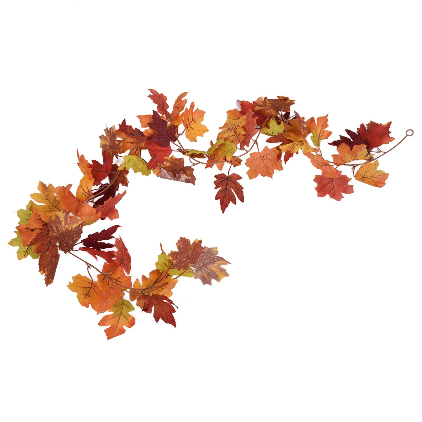 Decorative Artificial Maple Garland Fall Leaf Garland Decoration Thanksgiving Halloween Fake Maple VineTwo V1294-YM0523-3115210217312