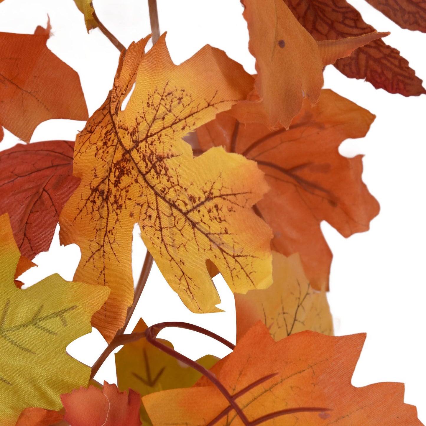 Decorative Artificial Maple Garland Fall Leaf Garland Decoration Thanksgiving Halloween Fake Maple VineTwo V1294-YM0523-3115210217312