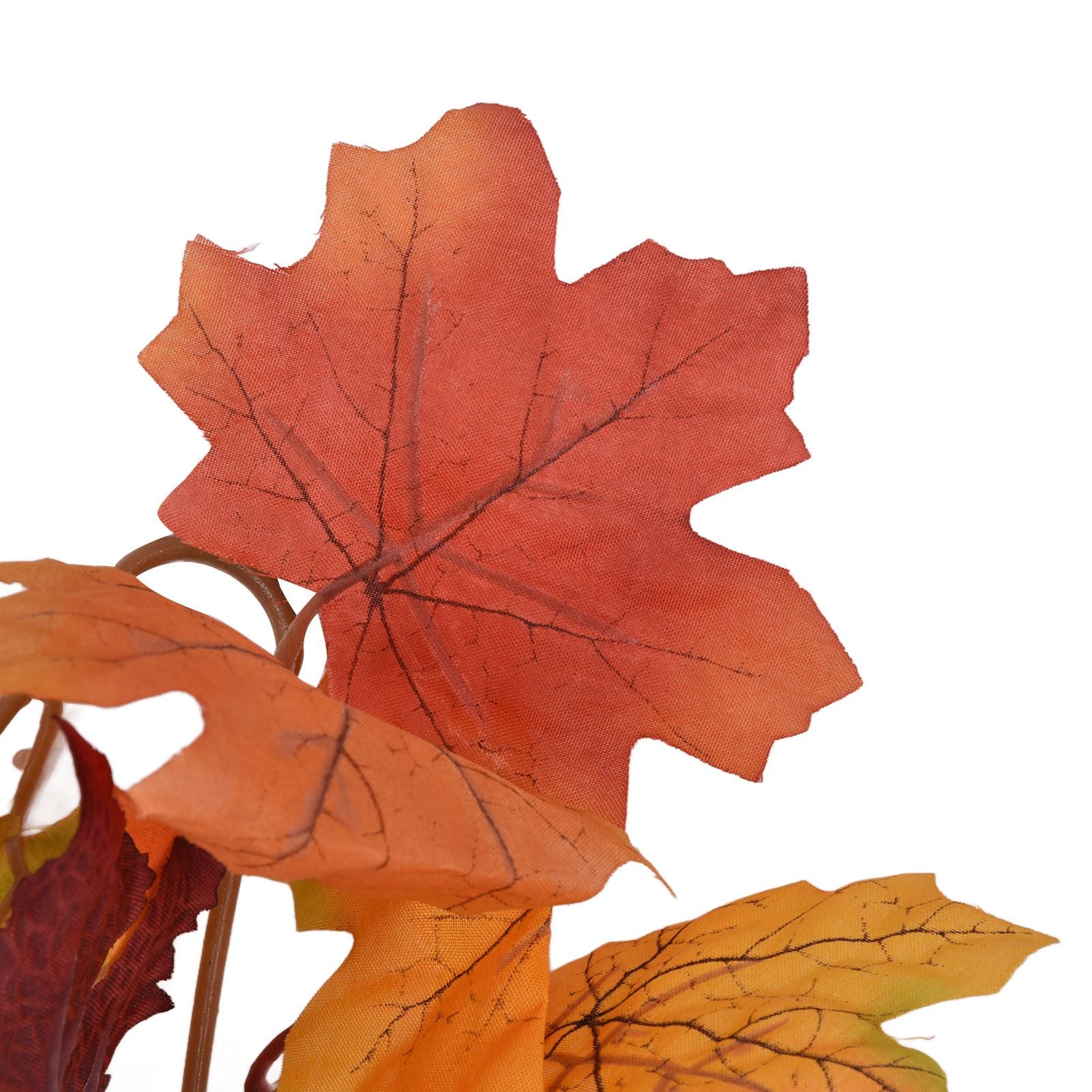 Decorative Artificial Maple Garland Fall Leaf Garland Decoration Thanksgiving Halloween Fake Maple VineTwo V1294-YM0523-3115210217312