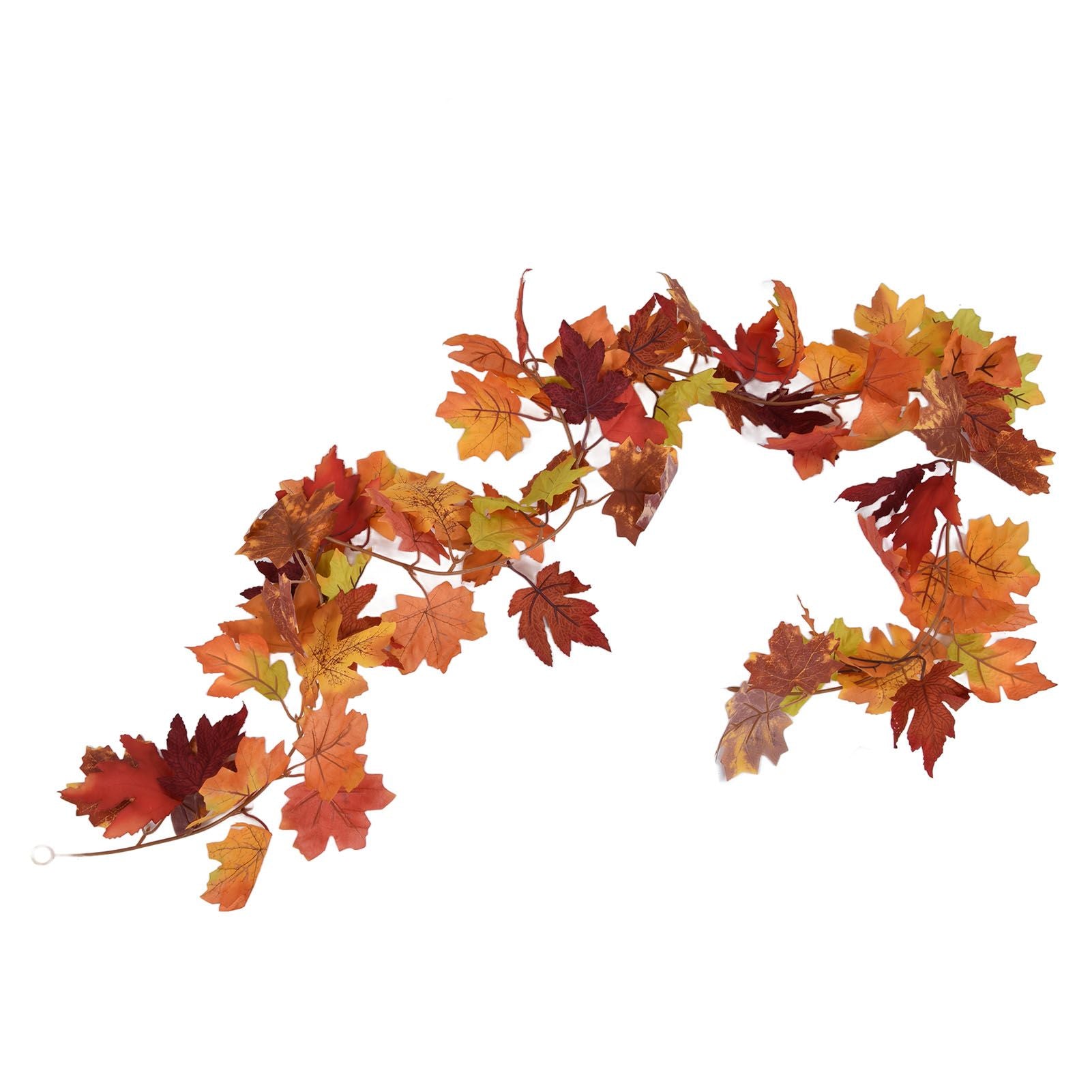 Decorative Artificial Maple Garland Fall Leaf Garland Decoration Thanksgiving Halloween Fake Maple VineTwo V1294-YM0523-3115210217312