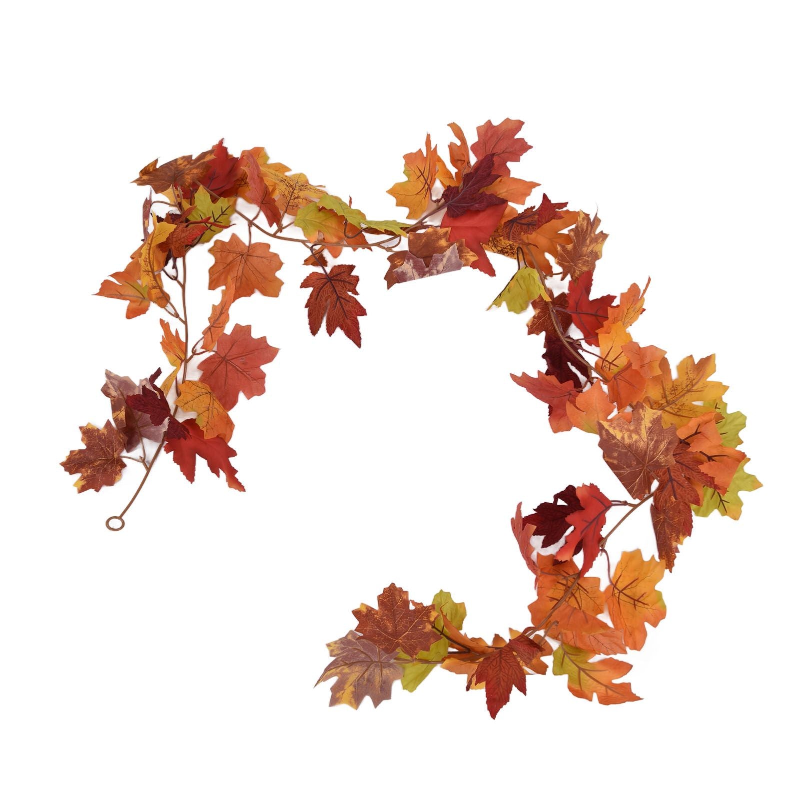 Decorative Artificial Maple Garland Fall Leaf Garland Decoration Thanksgiving Halloween Fake Maple VineTwo V1294-YM0523-3115210217312
