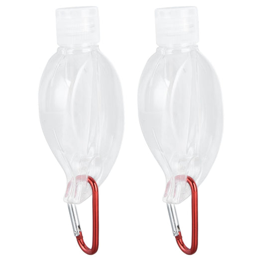 2Set 50ml Travel Bottle with Keychain Flip Cap Plastic Liquid Bottle Refillable Leakproof Transparent Squeeze V1294-YM0523-3115210217611