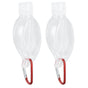 2Set 50ml Travel Bottle with Keychain Flip Cap Plastic Liquid Bottle Refillable Leakproof Transparent Squeeze V1294-YM0523-3115210217611