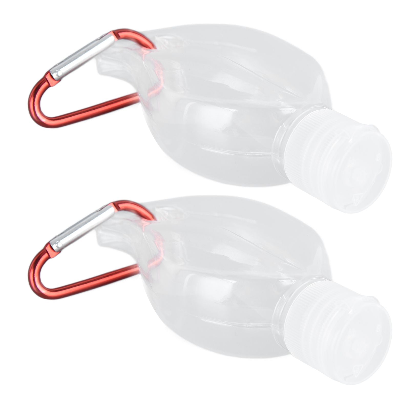 2Set 50ml Travel Bottle with Keychain Flip Cap Plastic Liquid Bottle Refillable Leakproof Transparent Squeeze V1294-YM0523-3115210217611