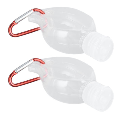 2Set 50ml Travel Bottle with Keychain Flip Cap Plastic Liquid Bottle Refillable Leakproof Transparent Squeeze V1294-YM0523-3115210217611