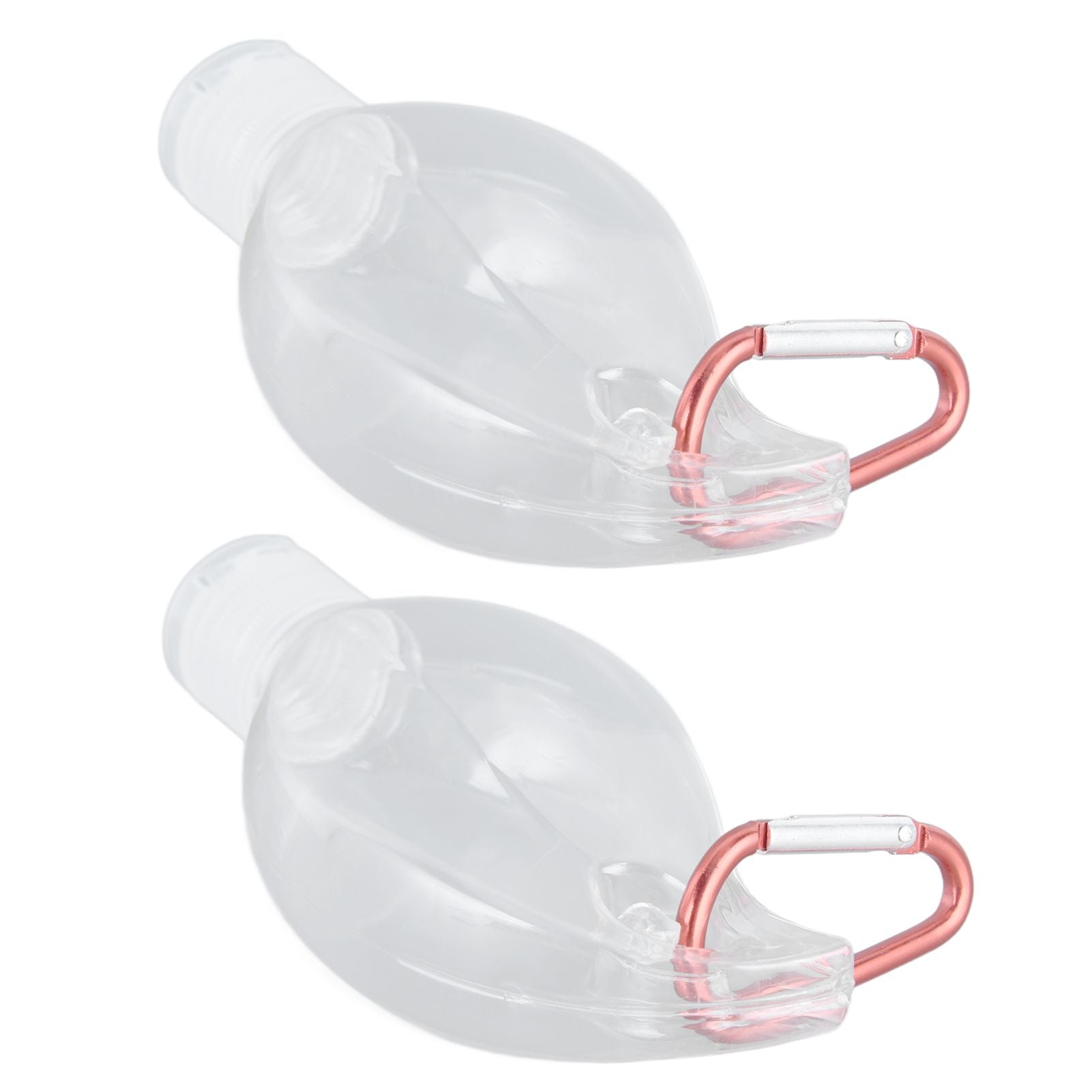 2Set 50ml Travel Bottle with Keychain Flip Cap Plastic Liquid Bottle Refillable Leakproof Transparent Squeeze V1294-YM0523-3115210217611