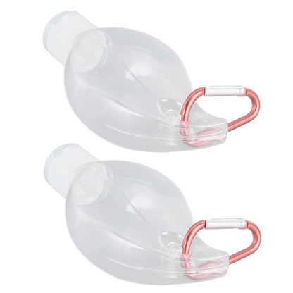 2Set 50ml Travel Bottle with Keychain Flip Cap Plastic Liquid Bottle Refillable Leakproof Transparent Squeeze V1294-YM0523-3115210217611