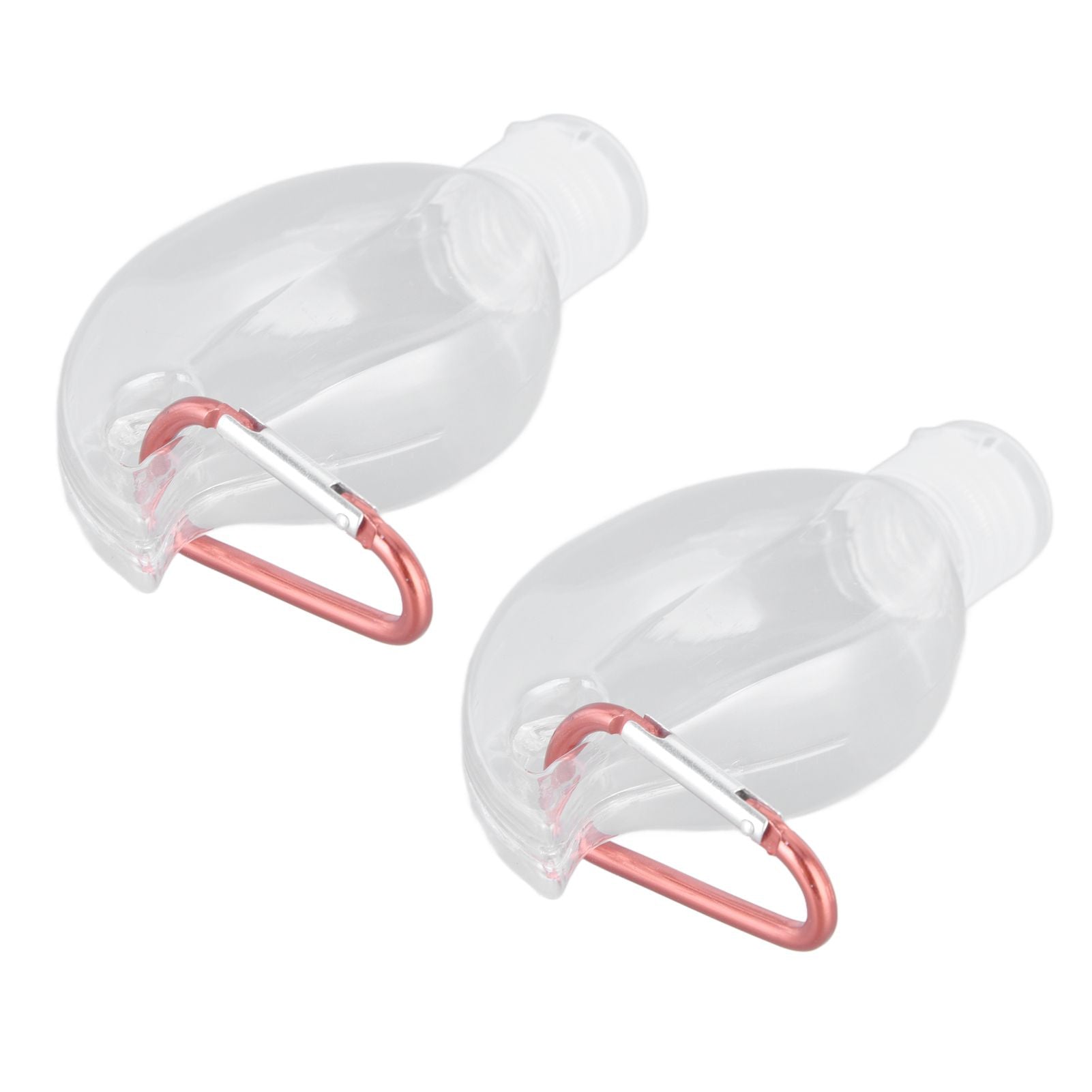 2Set 50ml Travel Bottle with Keychain Flip Cap Plastic Liquid Bottle Refillable Leakproof Transparent Squeeze V1294-YM0523-3115210217611