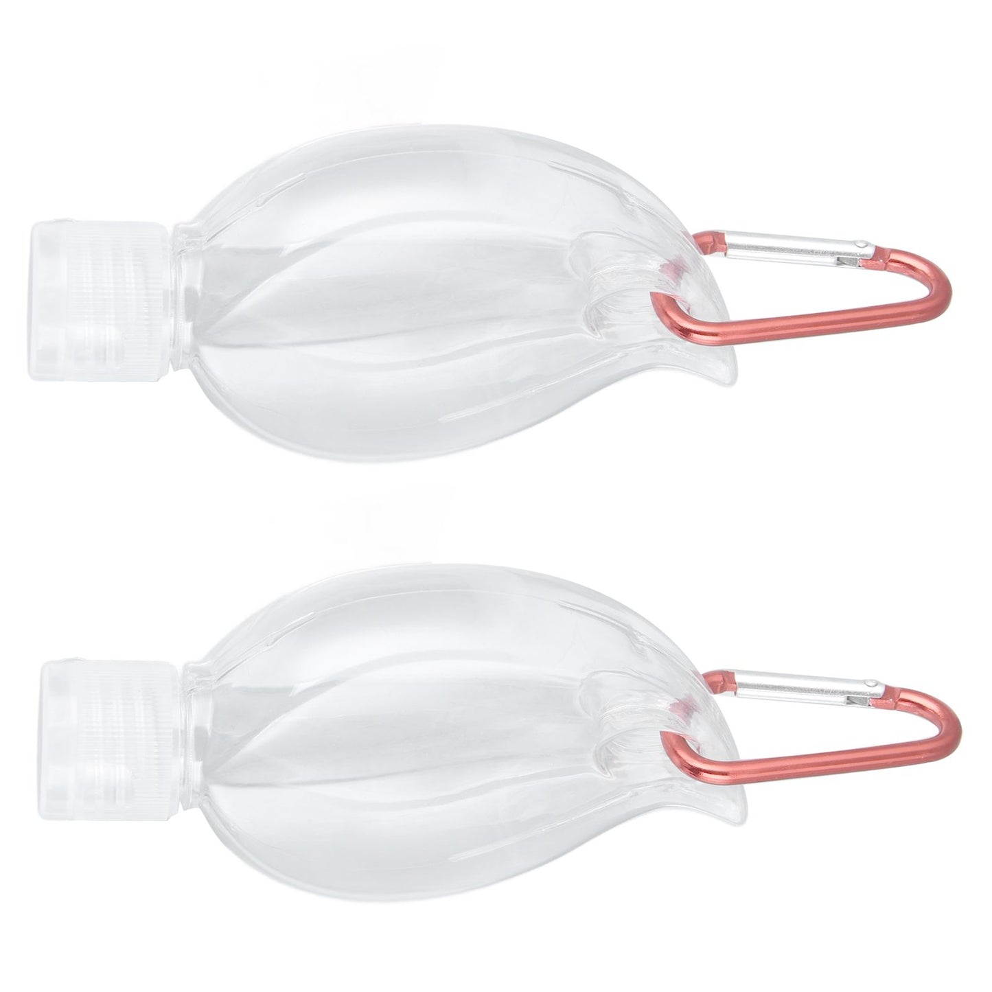 2Set 50ml Travel Bottle with Keychain Flip Cap Plastic Liquid Bottle Refillable Leakproof Transparent Squeeze V1294-YM0523-3115210217611