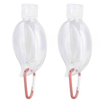 2Set 50ml Travel Bottle with Keychain Flip Cap Plastic Liquid Bottle Refillable Leakproof Transparent Squeeze V1294-YM0523-3115210217611