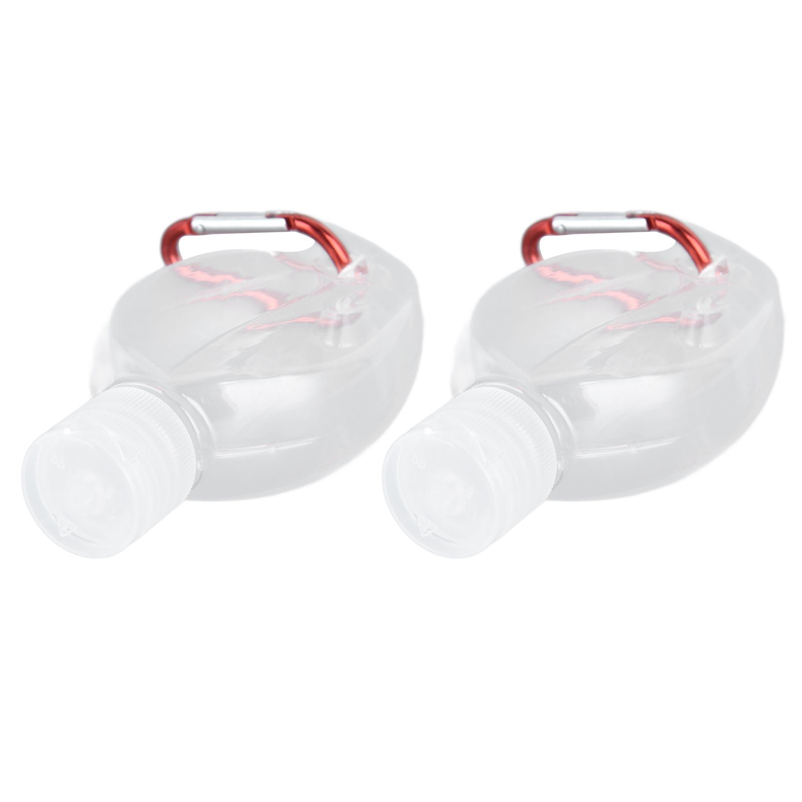 2Set 50ml Travel Bottle with Keychain Flip Cap Plastic Liquid Bottle Refillable Leakproof Transparent Squeeze V1294-YM0523-3115210217611