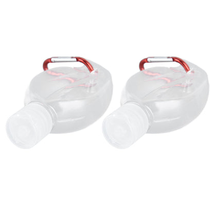 2Set 50ml Travel Bottle with Keychain Flip Cap Plastic Liquid Bottle Refillable Leakproof Transparent Squeeze V1294-YM0523-3115210217611