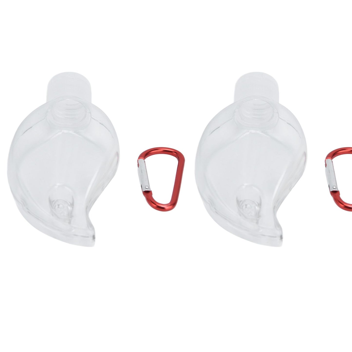 2Set 50ml Travel Bottle with Keychain Flip Cap Plastic Liquid Bottle Refillable Leakproof Transparent Squeeze V1294-YM0523-3115210217611