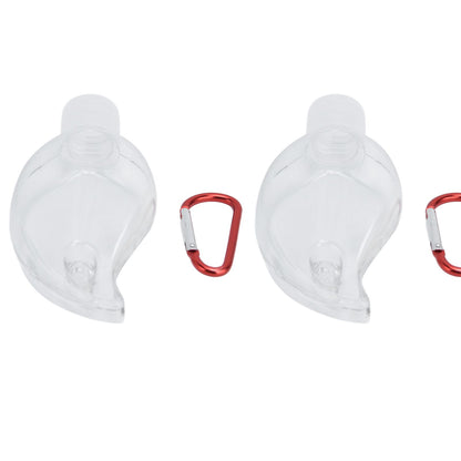 2Set 50ml Travel Bottle with Keychain Flip Cap Plastic Liquid Bottle Refillable Leakproof Transparent Squeeze V1294-YM0523-3115210217611