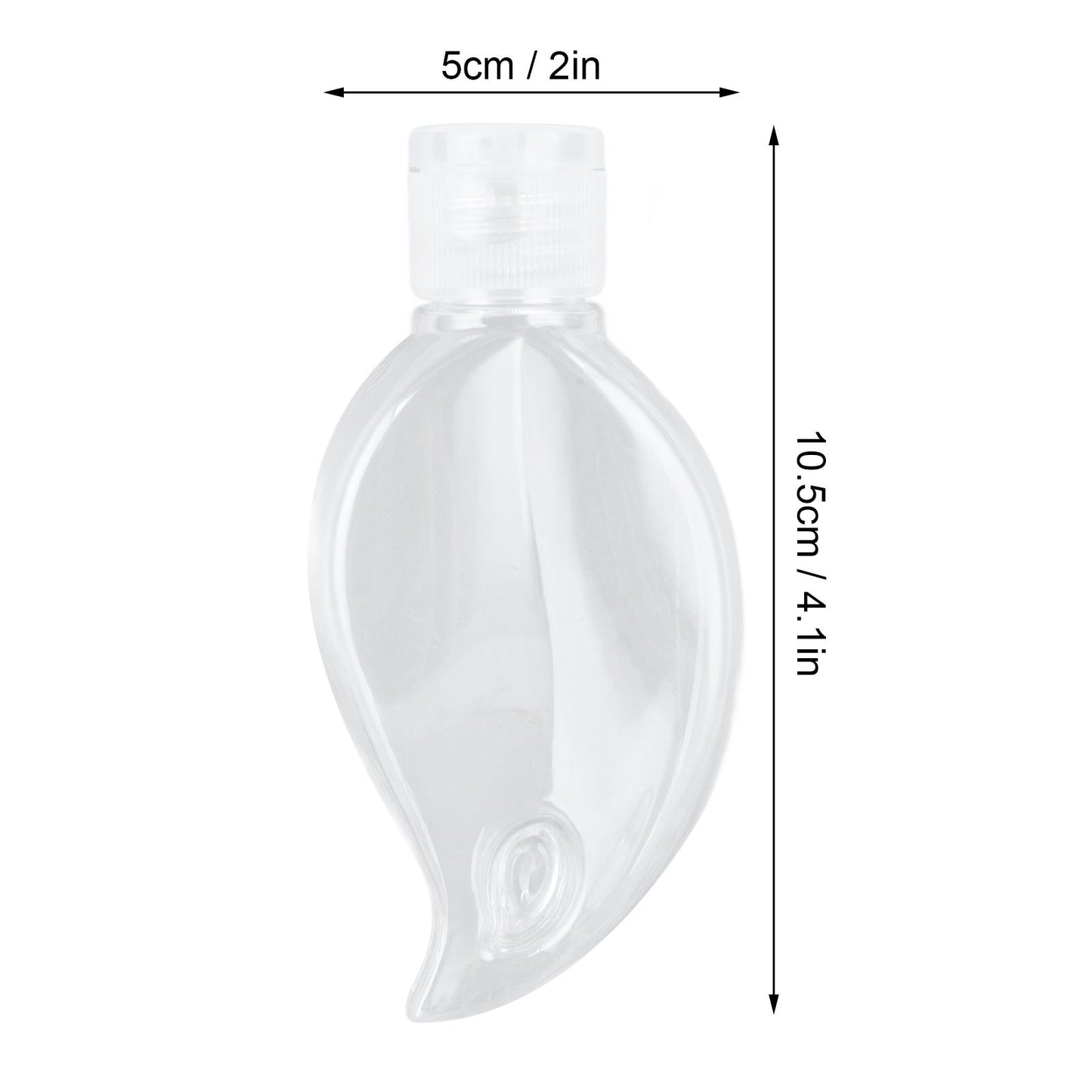 2Set 50ml Travel Bottle with Keychain Flip Cap Plastic Liquid Bottle Refillable Leakproof Transparent Squeeze V1294-YM0523-3115210217611