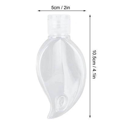 2Set 50ml Travel Bottle with Keychain Flip Cap Plastic Liquid Bottle Refillable Leakproof Transparent Squeeze V1294-YM0523-3115210217611