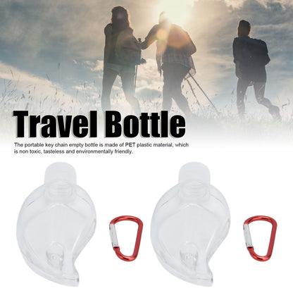 2Set 50ml Travel Bottle with Keychain Flip Cap Plastic Liquid Bottle Refillable Leakproof Transparent Squeeze V1294-YM0523-3115210217611