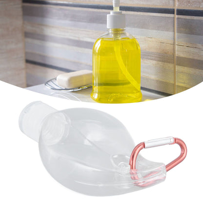 2Set 50ml Travel Bottle with Keychain Flip Cap Plastic Liquid Bottle Refillable Leakproof Transparent Squeeze V1294-YM0523-3115210217611