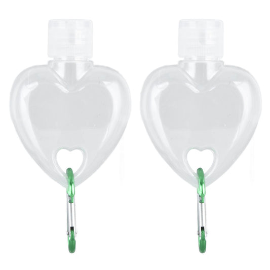 2Set 50ml Travel Bottle with Keychain Flip Cap Plastic Liquid Bottle Refillable Leakproof Transparent Squeeze V1294-YM0523-3115210217612