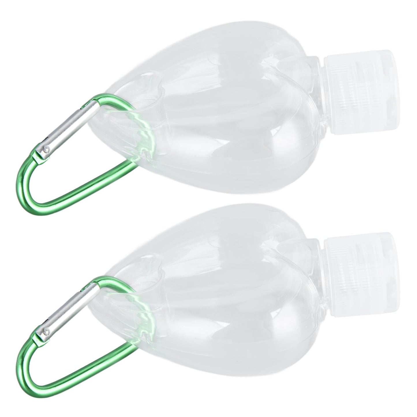 2Set 50ml Travel Bottle with Keychain Flip Cap Plastic Liquid Bottle Refillable Leakproof Transparent Squeeze V1294-YM0523-3115210217612