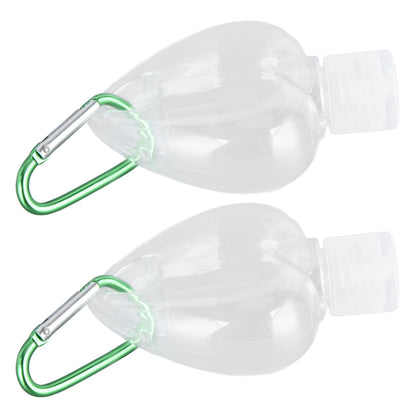2Set 50ml Travel Bottle with Keychain Flip Cap Plastic Liquid Bottle Refillable Leakproof Transparent Squeeze V1294-YM0523-3115210217612