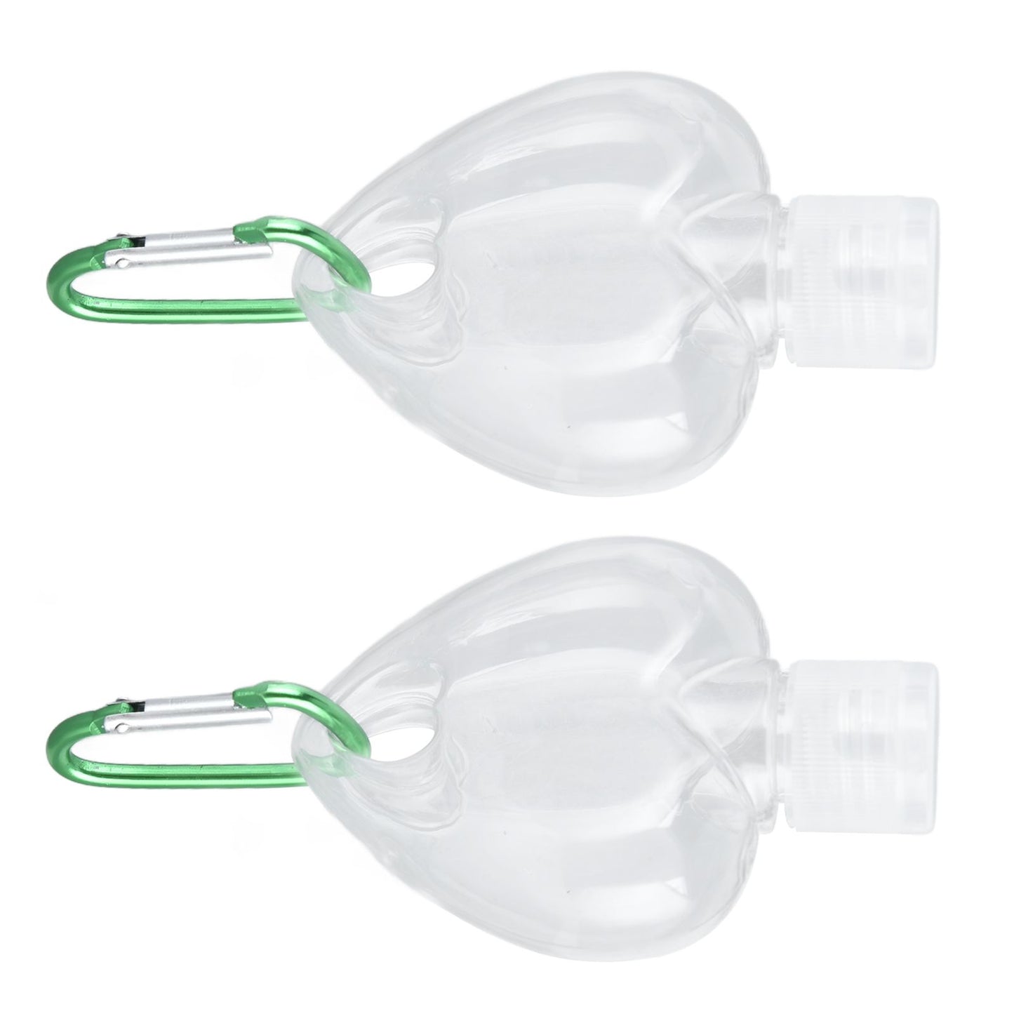 2Set 50ml Travel Bottle with Keychain Flip Cap Plastic Liquid Bottle Refillable Leakproof Transparent Squeeze V1294-YM0523-3115210217612