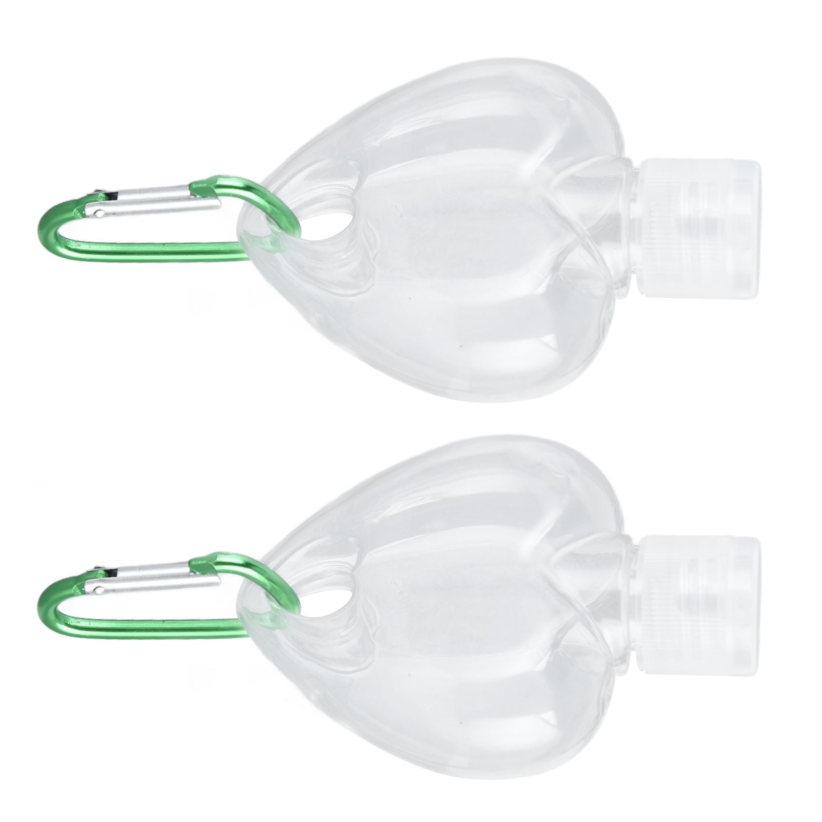 2Set 50ml Travel Bottle with Keychain Flip Cap Plastic Liquid Bottle Refillable Leakproof Transparent Squeeze V1294-YM0523-3115210217612