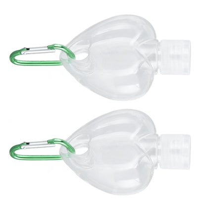 2Set 50ml Travel Bottle with Keychain Flip Cap Plastic Liquid Bottle Refillable Leakproof Transparent Squeeze V1294-YM0523-3115210217612