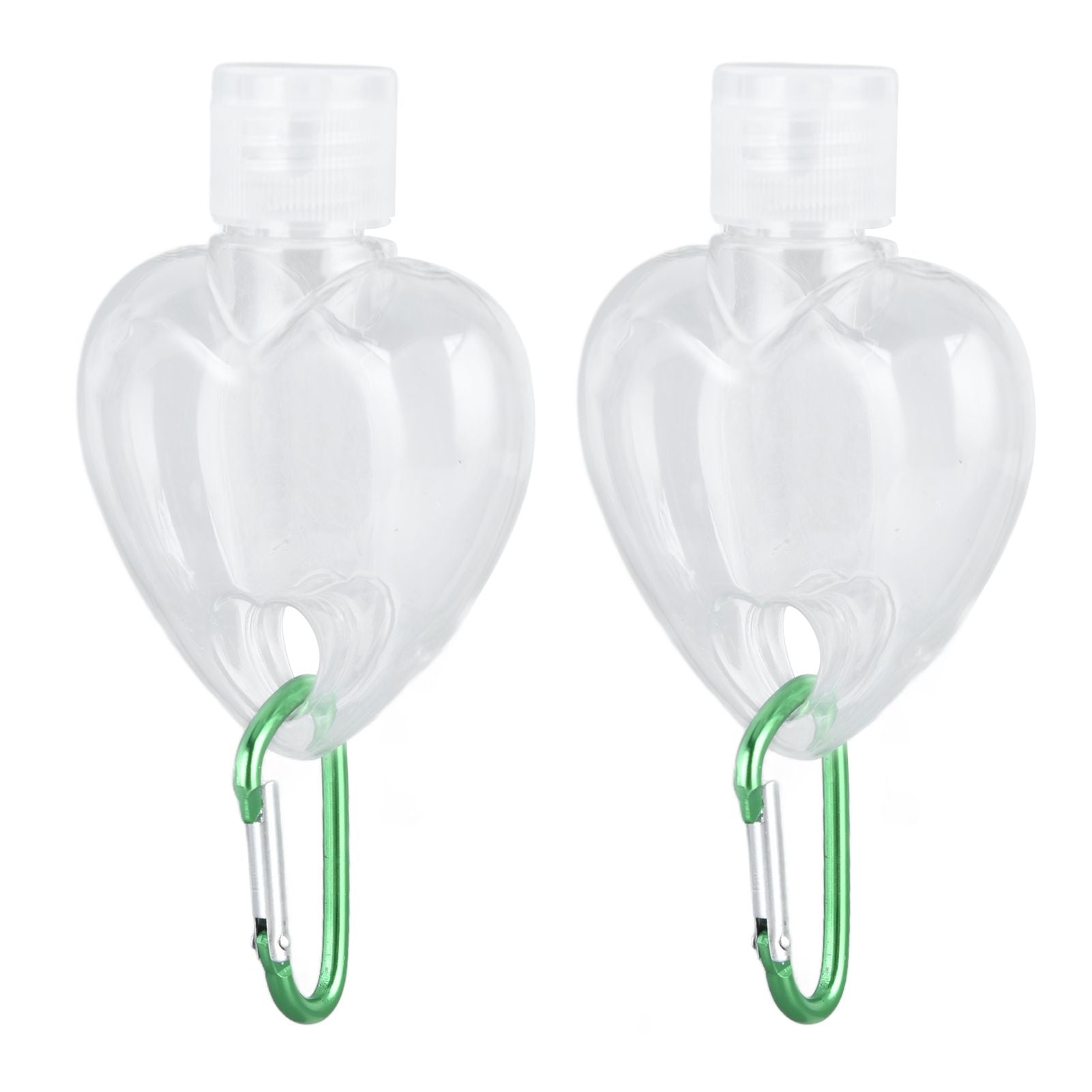 2Set 50ml Travel Bottle with Keychain Flip Cap Plastic Liquid Bottle Refillable Leakproof Transparent Squeeze V1294-YM0523-3115210217612