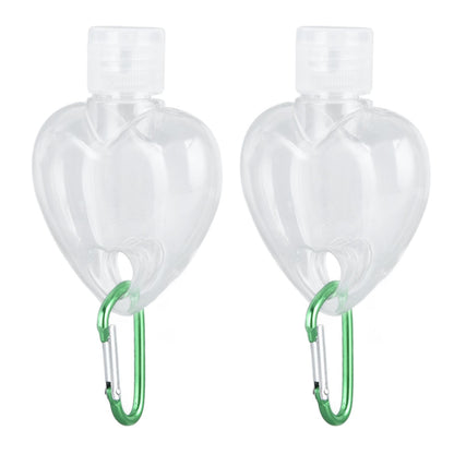2Set 50ml Travel Bottle with Keychain Flip Cap Plastic Liquid Bottle Refillable Leakproof Transparent Squeeze V1294-YM0523-3115210217612