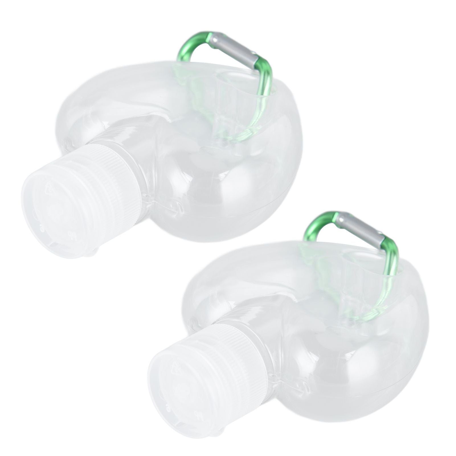 2Set 50ml Travel Bottle with Keychain Flip Cap Plastic Liquid Bottle Refillable Leakproof Transparent Squeeze V1294-YM0523-3115210217612