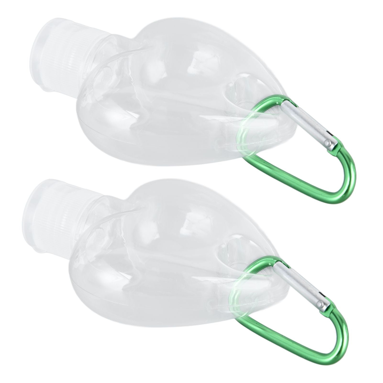 2Set 50ml Travel Bottle with Keychain Flip Cap Plastic Liquid Bottle Refillable Leakproof Transparent Squeeze V1294-YM0523-3115210217612