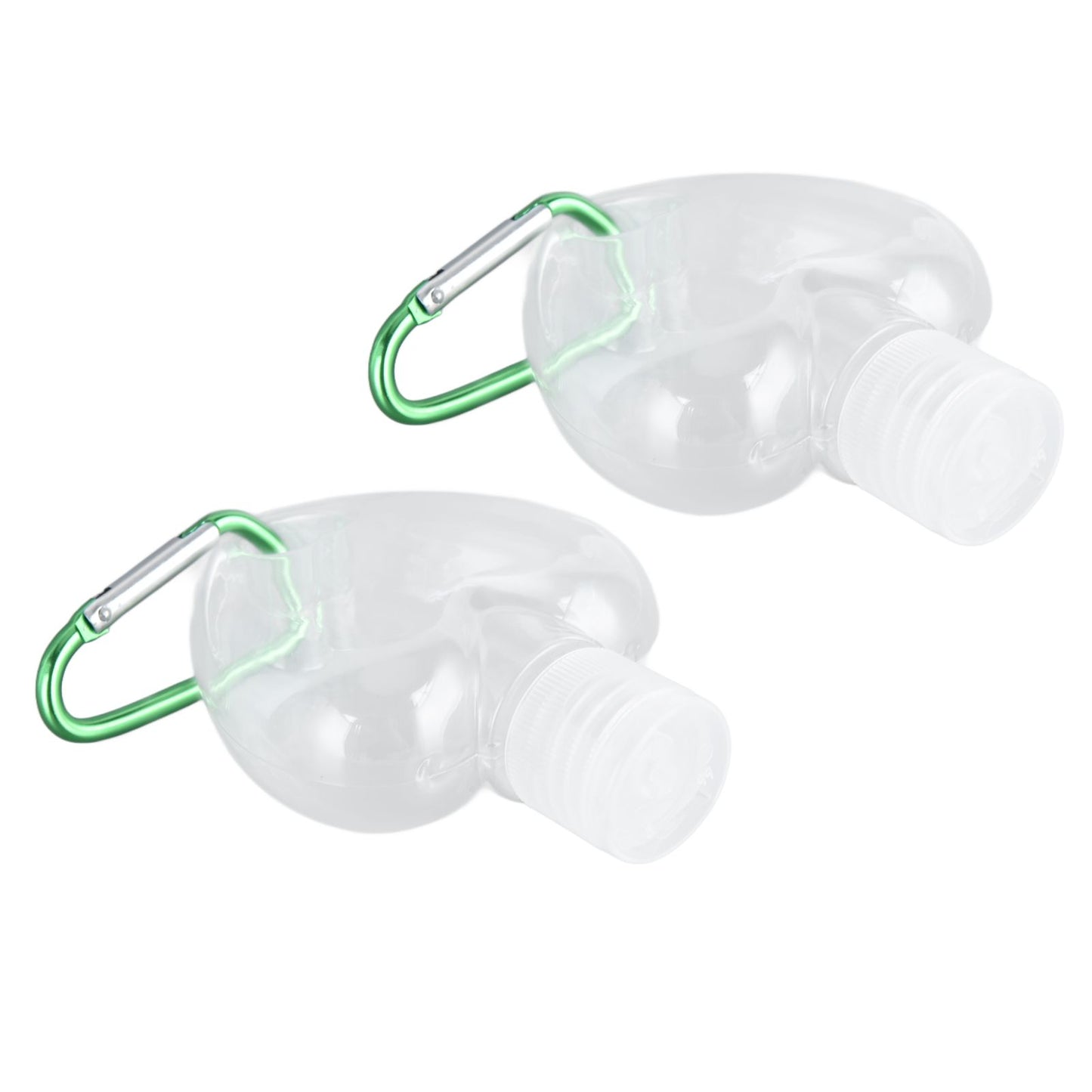 2Set 50ml Travel Bottle with Keychain Flip Cap Plastic Liquid Bottle Refillable Leakproof Transparent Squeeze V1294-YM0523-3115210217612