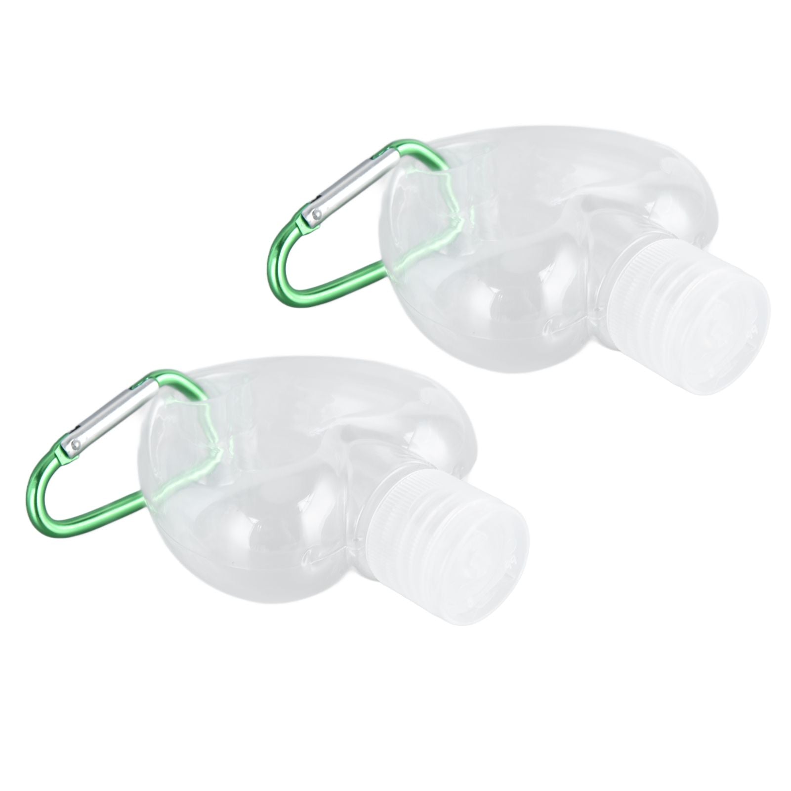 2Set 50ml Travel Bottle with Keychain Flip Cap Plastic Liquid Bottle Refillable Leakproof Transparent Squeeze V1294-YM0523-3115210217612