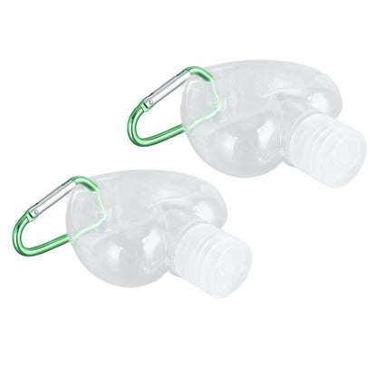 2Set 50ml Travel Bottle with Keychain Flip Cap Plastic Liquid Bottle Refillable Leakproof Transparent Squeeze V1294-YM0523-3115210217612