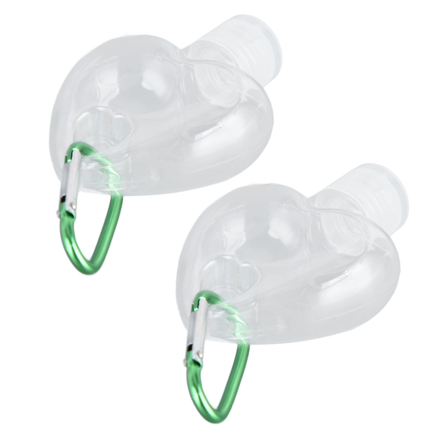 2Set 50ml Travel Bottle with Keychain Flip Cap Plastic Liquid Bottle Refillable Leakproof Transparent Squeeze V1294-YM0523-3115210217612