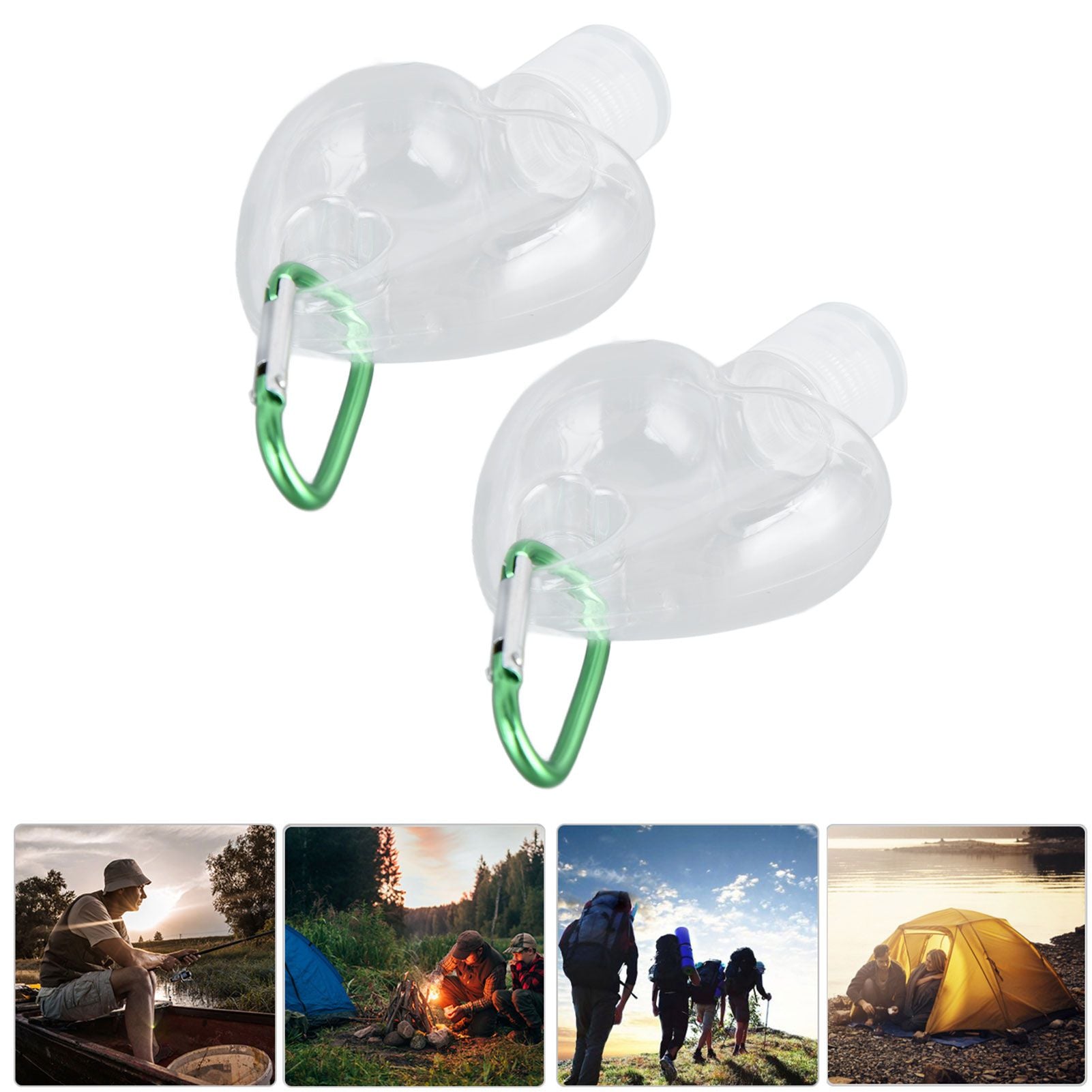 2Set 50ml Travel Bottle with Keychain Flip Cap Plastic Liquid Bottle Refillable Leakproof Transparent Squeeze V1294-YM0523-3115210217612