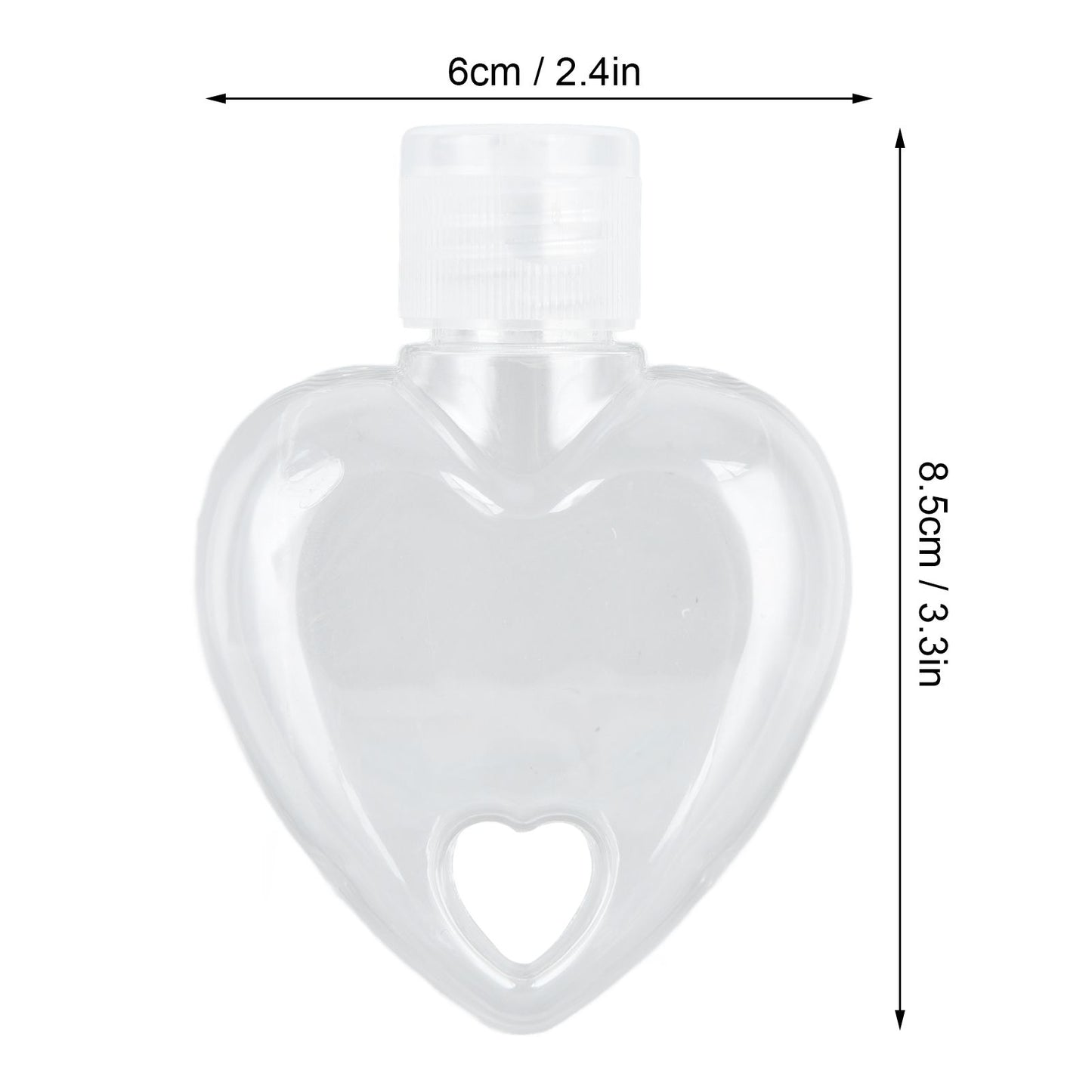2Set 50ml Travel Bottle with Keychain Flip Cap Plastic Liquid Bottle Refillable Leakproof Transparent Squeeze V1294-YM0523-3115210217612