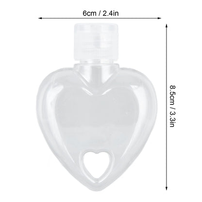 2Set 50ml Travel Bottle with Keychain Flip Cap Plastic Liquid Bottle Refillable Leakproof Transparent Squeeze V1294-YM0523-3115210217612