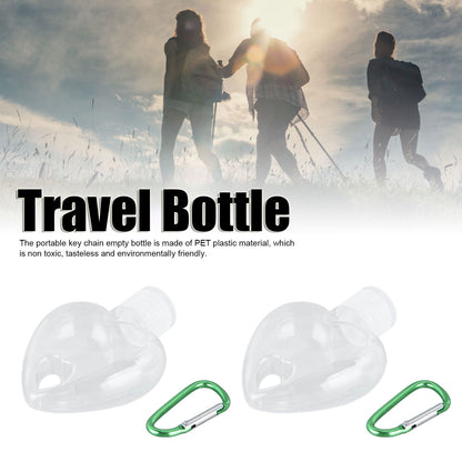 2Set 50ml Travel Bottle with Keychain Flip Cap Plastic Liquid Bottle Refillable Leakproof Transparent Squeeze V1294-YM0523-3115210217612