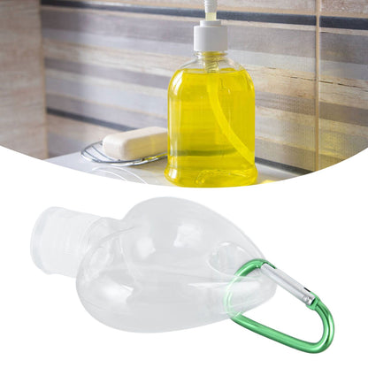 2Set 50ml Travel Bottle with Keychain Flip Cap Plastic Liquid Bottle Refillable Leakproof Transparent Squeeze V1294-YM0523-3115210217612